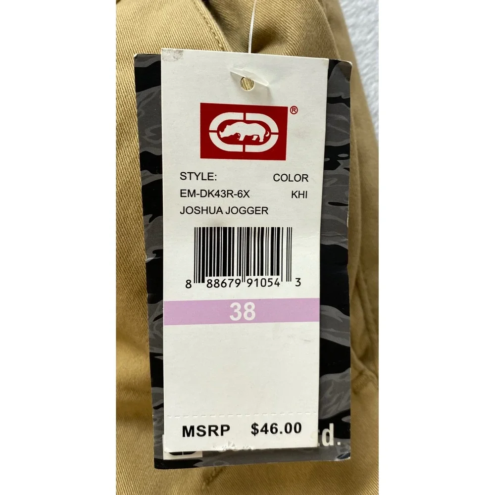 Ecko Unltd Joshua Jogger‎ Mens 38 Khaki Stretch Twill Pants EM-DK43R-6X NWT